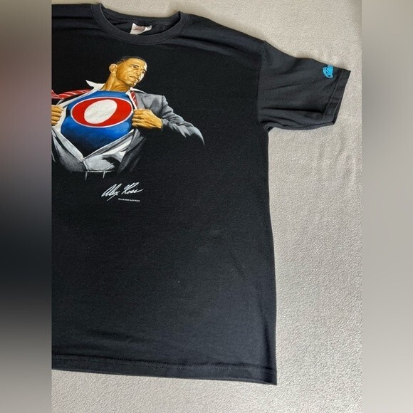 2008 Alex Ross Barack Obama superman superhero Chicago Size L - Picture 8 of 16